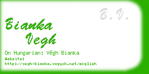 bianka vegh business card