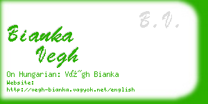 bianka vegh business card
